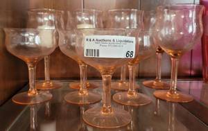 lot 68 image: LOT OF WINE GOBLETS AS SHOWN.