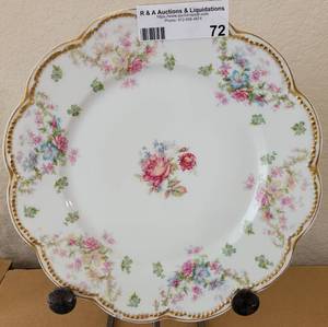 lot 72 image: VINTAGE HAVILAND FRANCE LIMOGES PLATES AS SHOWN.
