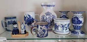 lot 144 image: LOT OF ASSORTED VINTAGE DISHES INCLUDING ROYAL COPENHAGEN AND MORE AS SHOWN.