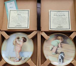 lot 190 image: LOT OF 2 LIMITED EDITION 1985 BESSIE PEASE GUTMANN A CHILDS BEST FRIEND COLLECTIBLE PLATES BY THE HAMILTON COLLECTION AS SHOWN. (YOUR BID X 2) CHECK THESE OUT