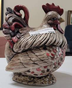 lot 198 image: DECORATIVE ROOSTER IN STYLE SHOWN.