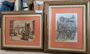 lot 248 image: LOT OF 2 FRAMED PRINTS AS SHOWN. (YOUR BID X 2)
