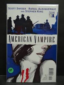 lot 28 image: RARE American Vampire #1 2010 DC Vertigo Second Printing Variant Comic 2nd Print - $$$$
