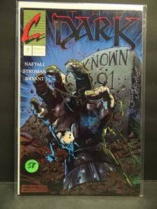 lot 58 image: AUTHENTIC AUTOGRAPHED - THE DARK #2 1990 Signed by Joseph Naftali (Creator) VFNM (9.0) Continum Comics - $$$$