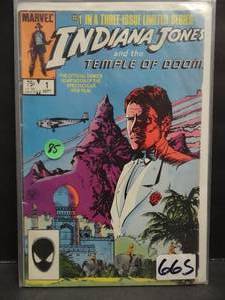 lot 85 image: RARE Indiana Jones And The Temple Of Doom Vol 1 #1 September 1984 USA Marvel Comic - $$$$