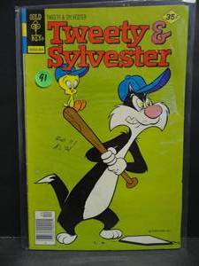 lot 91 image: GOLD KEY TWEETY & SYVESTER #80 - BRONZE AGE COMIC - $$