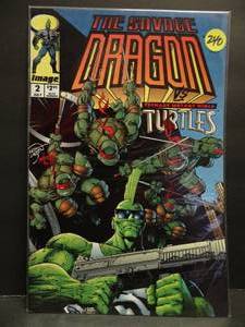 lot 240 image: The Savage Dragon vs Teenage Mutant Ninja Turtles #2  (1993) - KEY ISSUE