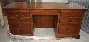 lot 55 image: Executive Desk, Cherry Finish, National Lighting Switches