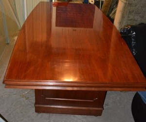 lot 8 image: Solid Wood Conference Table, Cherry Finish 8ftx4ft
