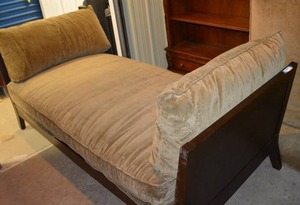 lot 9 image: Pottery Barn Daybed with Side Cushions, Matches Lots 20 and 23 (Sage Green Color)