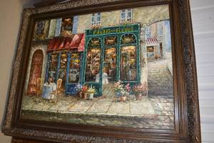 lot 27 image: Oil Painting Palais des Fleurs signed Francois, 4 x 3 Approx.