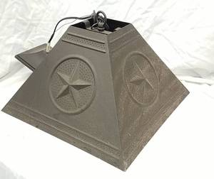 lot 46 image: Brown Lone Star Design Metal Hanging Light