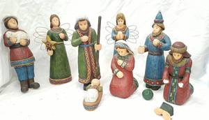 lot 61 image: Resin Nativity Set