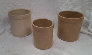 lot 73 image: 3 Ceramic Crocks