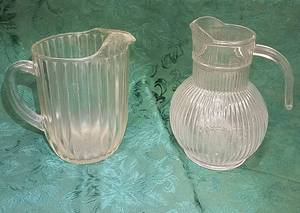 lot 78 image: 2 Glass Pitchers