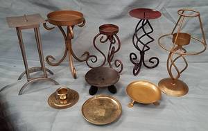 lot 90 image: Assorted Candle Holders