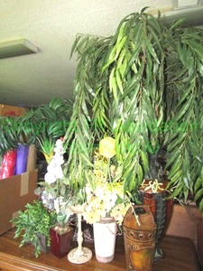 lot 74 image: Artificial plants as shown