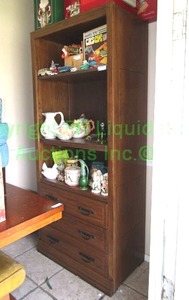 lot 8 image: A. Brandt company oak wood storage cabinet (Contents not included)