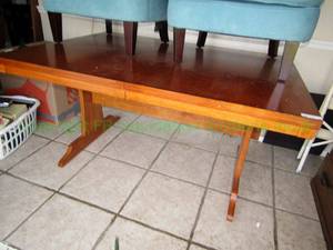 lot 15 image: Red maple wood dining table
