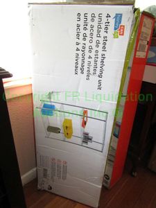 lot 36 image: 4 tier steel shelving unit in box