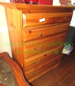 lot 50 image: Open House solid knotted pine chest of drawers