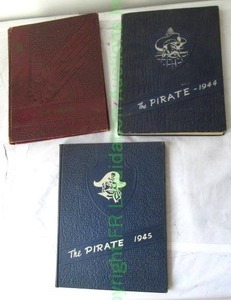 lot 201 image: 1944 (War era), 1945, 1946 Granbury high school The Pirate class yearbooks
