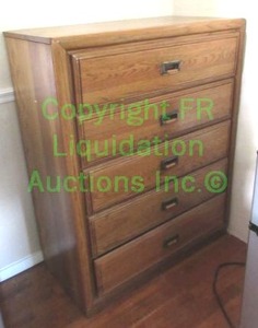 lot 226 image: A. Brandt company oak wood chest of drawers