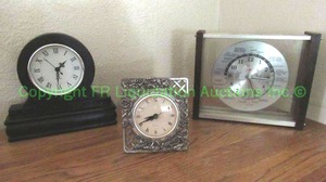 lot 232 image: Mantle clocks including world time clock
