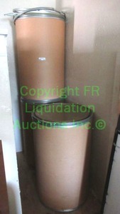 lot 249 image: 55 gallon cardboard drums with lock rings