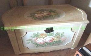lot 244 image: Floral theme hope chest