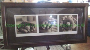 lot 252 image: Framed baseball theme print Tradition 45.5 x 22.5