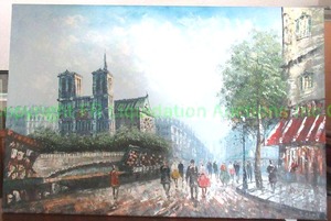 lot 255 image: J. Bardot signed original oil painting on canvas