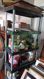 lot 256 image: Plastic storage shelf unit, contents not included