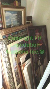 lot 265 image: Assorted original oil paintings and prints as shown, generous quantity