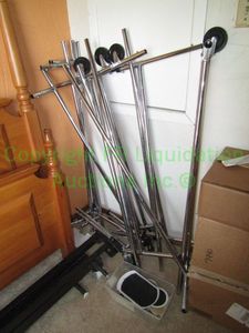 lot 60 image: Clothing racks unassembled