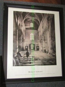 lot 110 image: Roman Loranc Franciscan church of the assumption, Vilnius Lithuania framed print