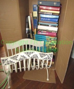 lot 80 image: Bible based books and magazine rack