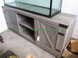 lot 292 image: Entertainment cabinet as shown (Fish tank not included)