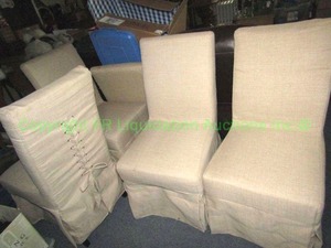 lot 143 image: Covered dining chairs set of 4 (Bid is times the quantity)
