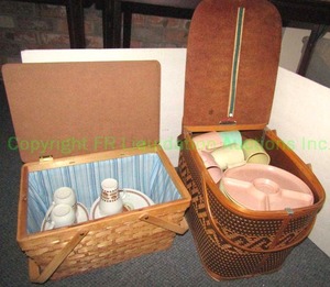 lot 128 image: Classic picnic baskets with dishes