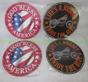 lot 300 image: Tin signs, Lifes a Journey, Enjoy the ride and God Bless America