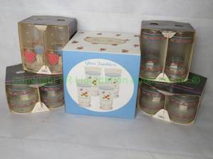 lot 181 image: Blue Bird and Libbey glass tumbler sets in original boxes