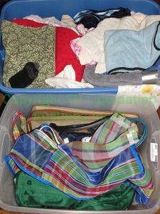 lot 157 image: Assorted tote bags and textiles as shown