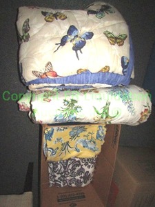 lot 155 image: Assorted bedding textiles as shown