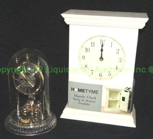 lot 137 image: German made lead crystal Anniversary clock and Hometyme mantle clock