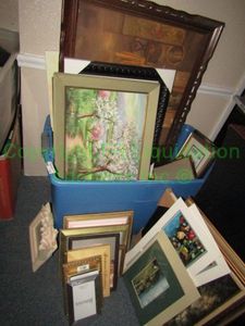 lot 133 image: Assorted picture frames and prints