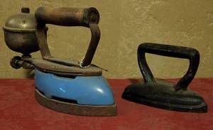 lot 3 image: Lot of 2 Vintage Sad Irons as shown. (Your Bid x 2)