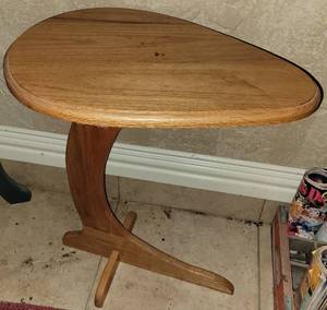 lot 10 image: Small Wooden Accent Table as shown.
