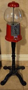 lot 23 image: Vintage Gumball Machine On Stand as shown.