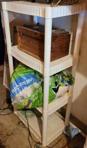 lot 91 image: Plastic shelf as shown. Contents not included